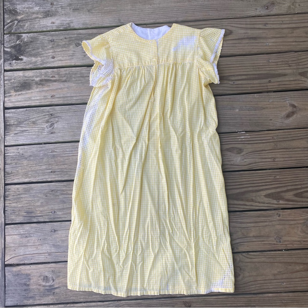 VTG Yellow Gingham Nightgown